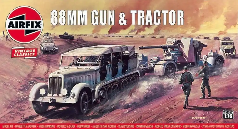 Airfix 02303V 88mm Flak Gun& Tractor Meilleur Prix