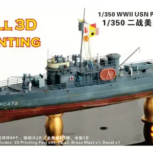 Seed Hobby SH350010 US Navy WWII Type PC461 Submarine Chaser Model Kit (3D Printing) Réduction