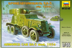 Solde Zvezda 3546 BA-3 mod. 1934 Soviet WW2 Armored Car