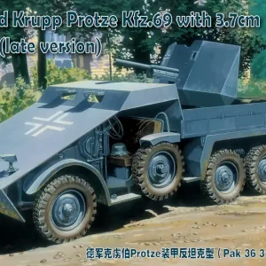 Bronco CB35132 Armored Krupp Protze Kfz.69 with 3.7cm Pak 36 (late version) Nouvelle Collection