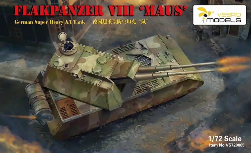 Vespid Models 720005 Flakpanzer VIII "Maus" German Super Heavy AA Tank Prix Promo