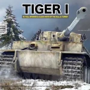 Rye Field Model RM-5025 German Tiger I Early Production Wittmann‘s Tiger No. 504 with full interior and clear parts with workable tracks Livraison Express