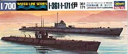 Hasegawa 43433 WL433 Submarine I-361,I-171 Haute Qualité