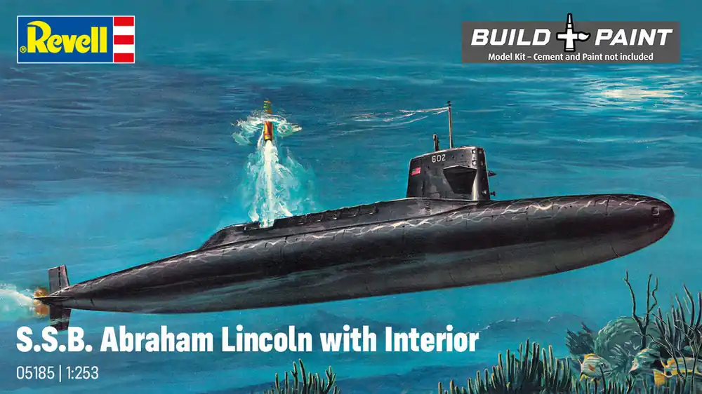 Revell 05185 USS Abraham Lincoln (SSBN-602) with Interior Commander Vite