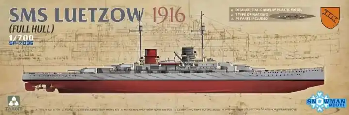 Nouvel Arrivage Snowman Model SP-7036 SMS Luetzow 1916 (Full Hull)