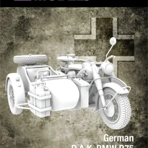 Mironious Models 35GE080 German D.A.K. BMW R75 N. Africa, WWII Commander Maintenant