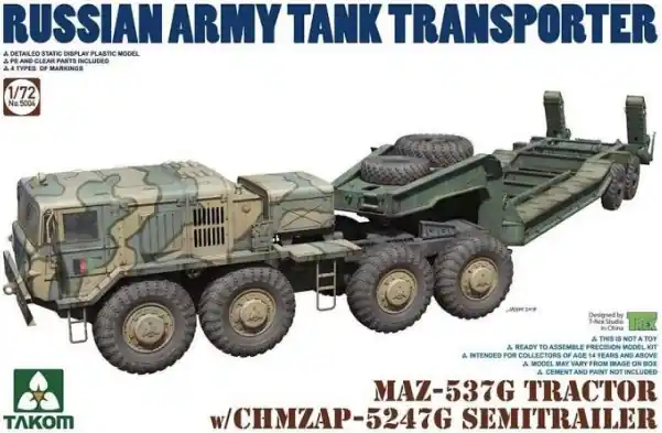 Commande En Gros Takom 5004 MAZ-537G Tractor w/CHMZAP-5247G Semitrailer