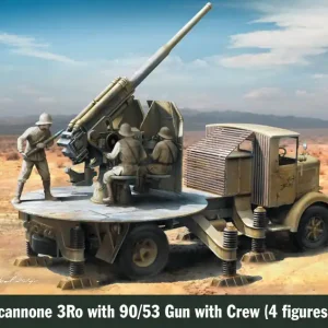 Super Prix IBG 35066 Italian Autocannone 3Ro with 90/53 Gun and Crew (4 figures)