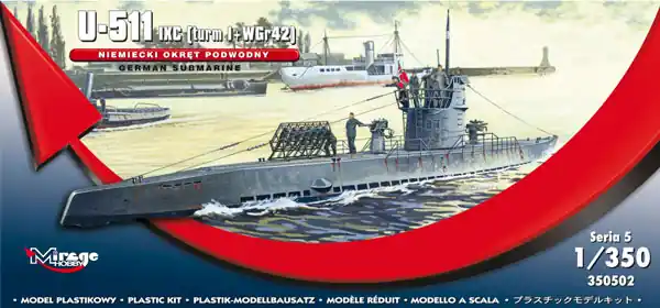 Remise Mirage-Hobby 350502 U-511 (IXC Turn I + WGr42) German Submarine