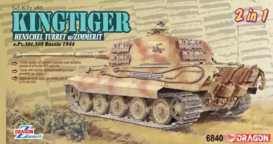 Dragon 6840 KingTiger Henschel w/Zimmerit Dernière Chance