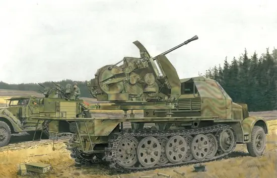 Dragon 6553 Sdkfz 7 W/3,7Cm Flak 43 Expédié Aujourd'hui