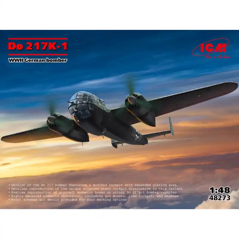 Bombardier allemand Do 217K-1, 4 versions - ICM 48273 - 1/48 Solde