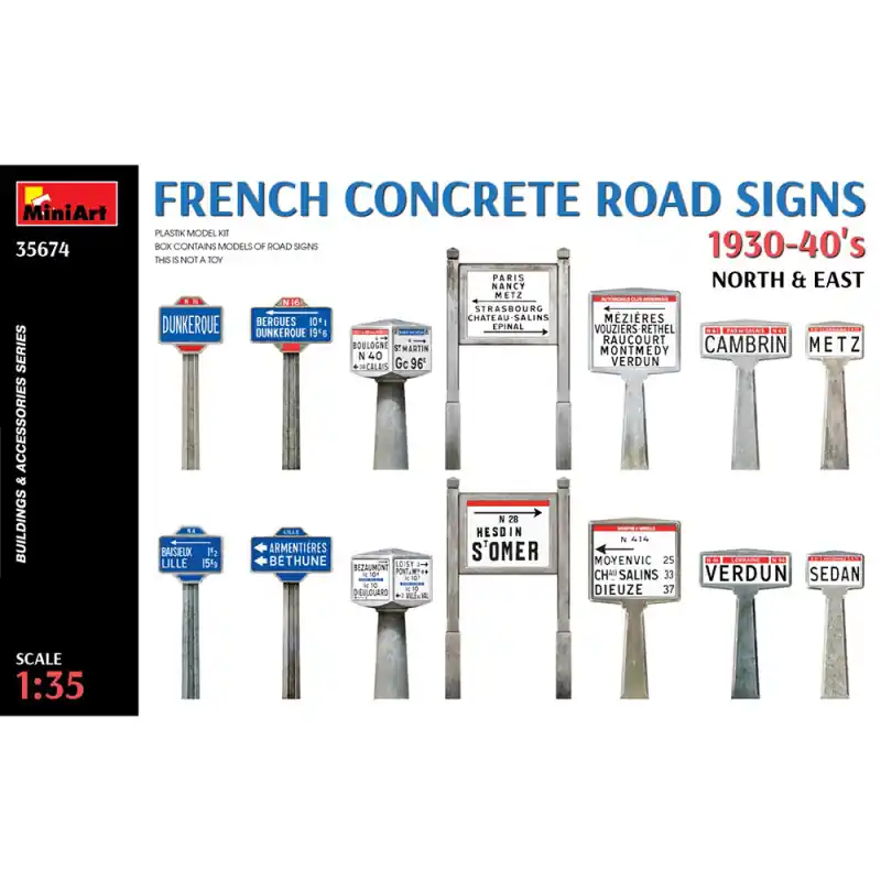 Panneaux français en béton, Nord & Est, années 1930/1940 - MINIART 35674 - 1/35 Nouvel Arrivage