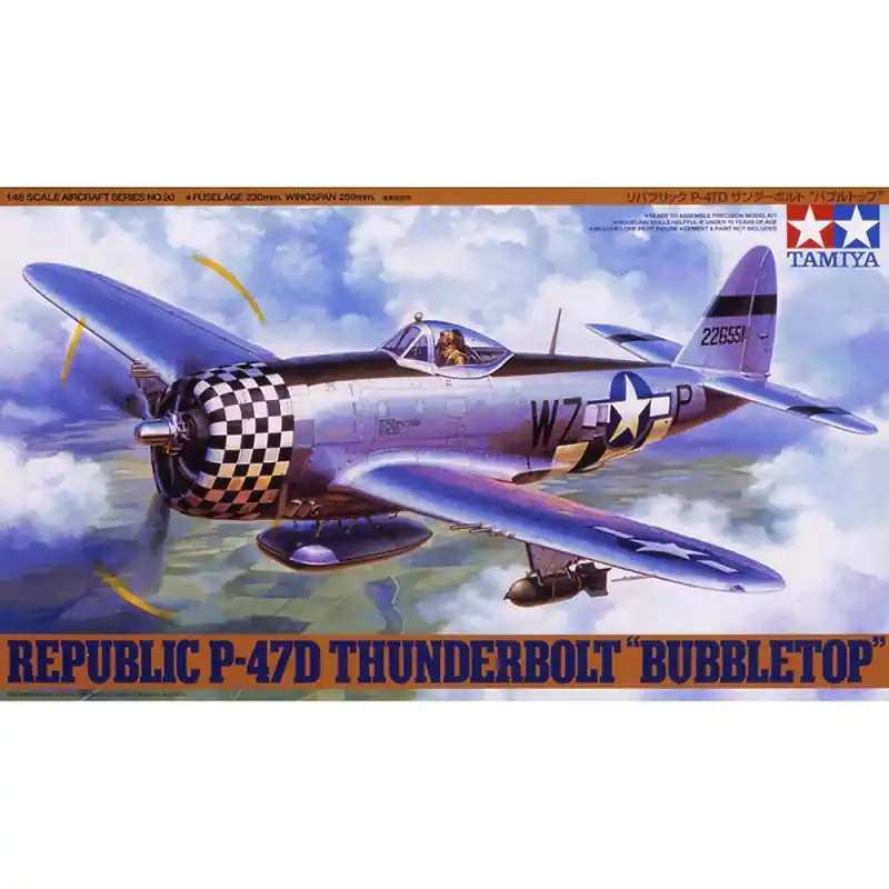 Authentique Chasseur Thunderbolt "Bubbletop" Republic P-47D - TAMIYA 61090 - 1/48