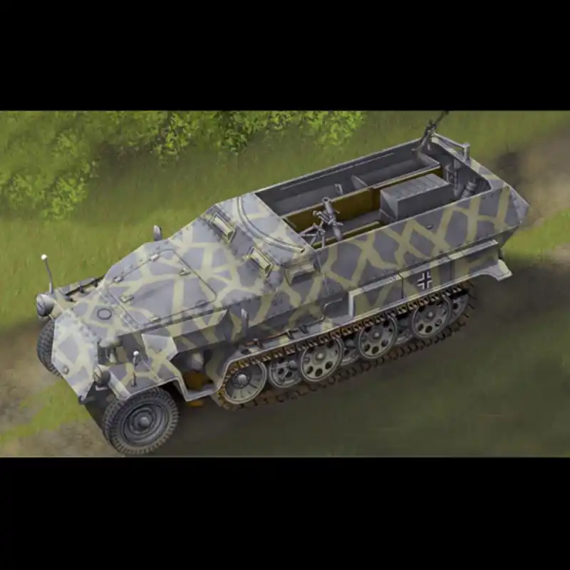 Réduction Porteur de mortier Sd.Kfz.251/2 Ausf.C Version rivetée - DRAGON 7308 - 1/72