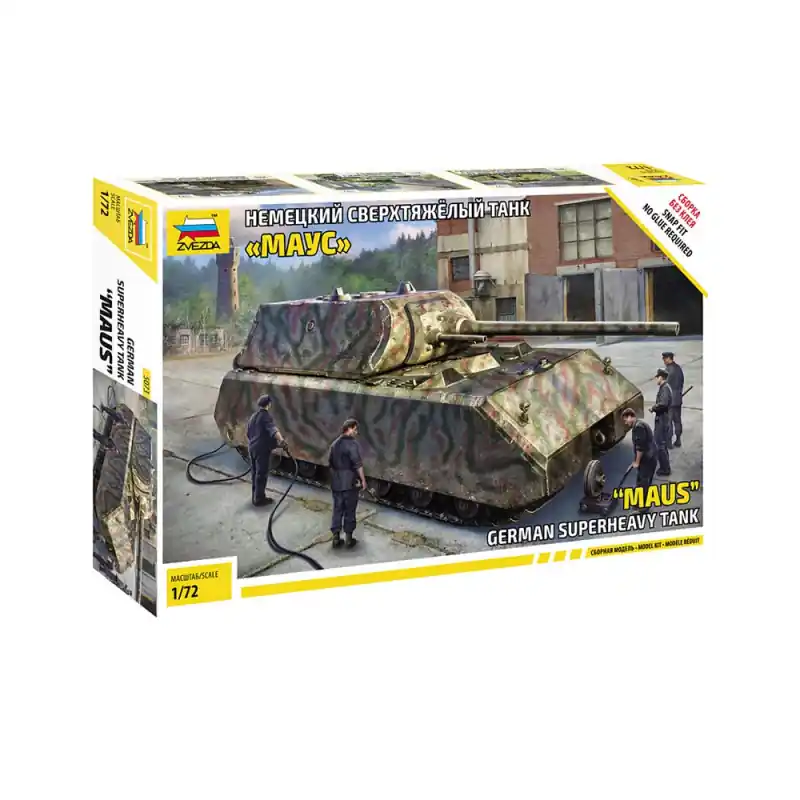 Prix Réduit Char Allemand "Super Lourd" MAUS - Sans colle - ZVEZDA 5073 - 1/72