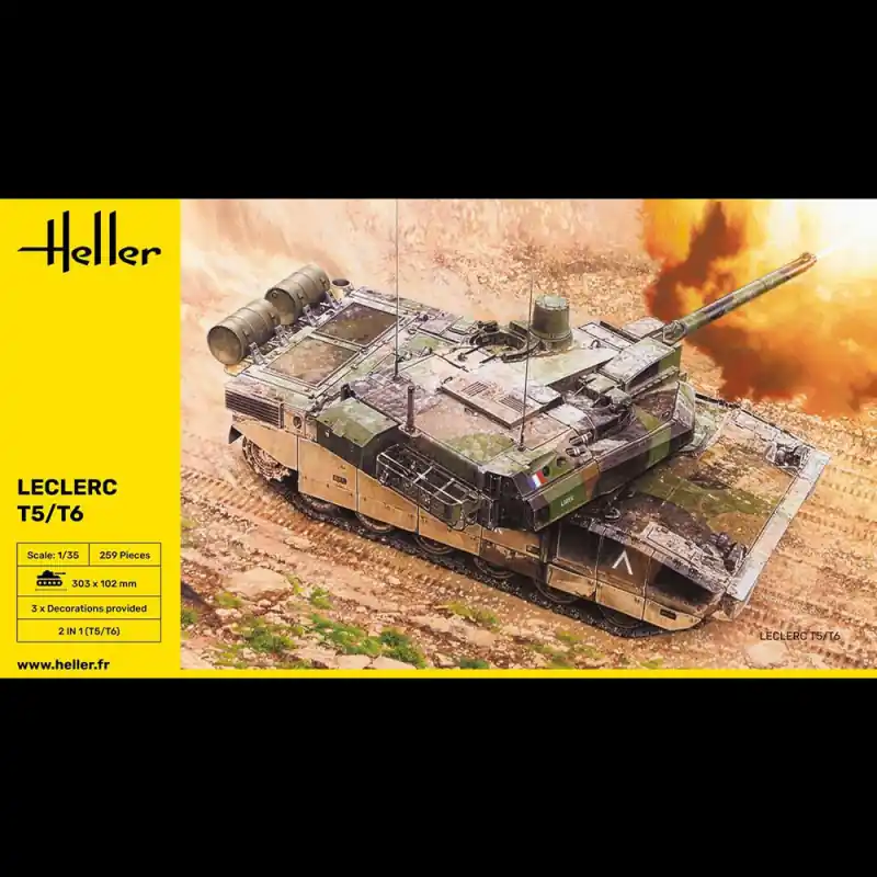 Promotion Saisonnière Char LECLERC T5/T6 - HELLER 81142 - 1/35