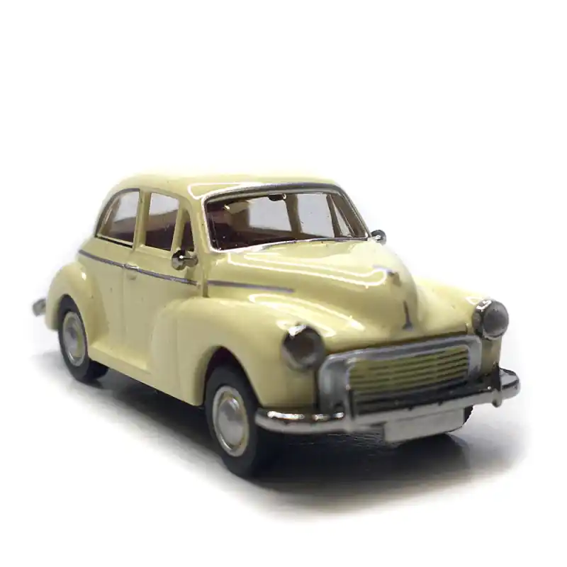 Dernière Chance Morris Minor 1000, jaune, 1956 - BREKINA 15216 - HO 1/87