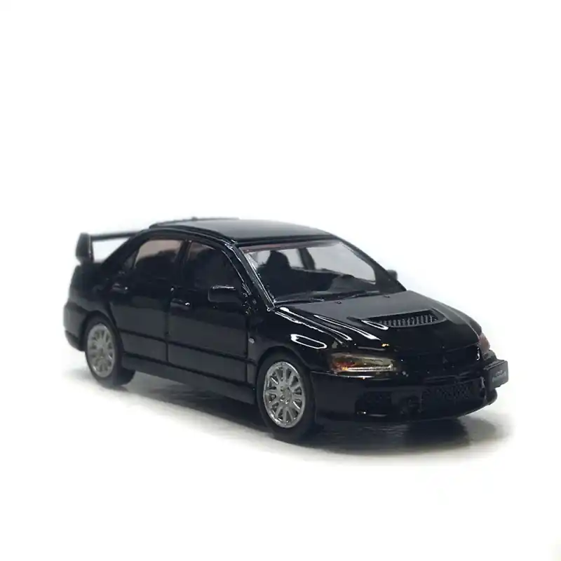 Authentique MicroCity, Mitsubishi Lancer Evo 9, noir, 2005 - HERPA 87MC000038 - HO 1/87