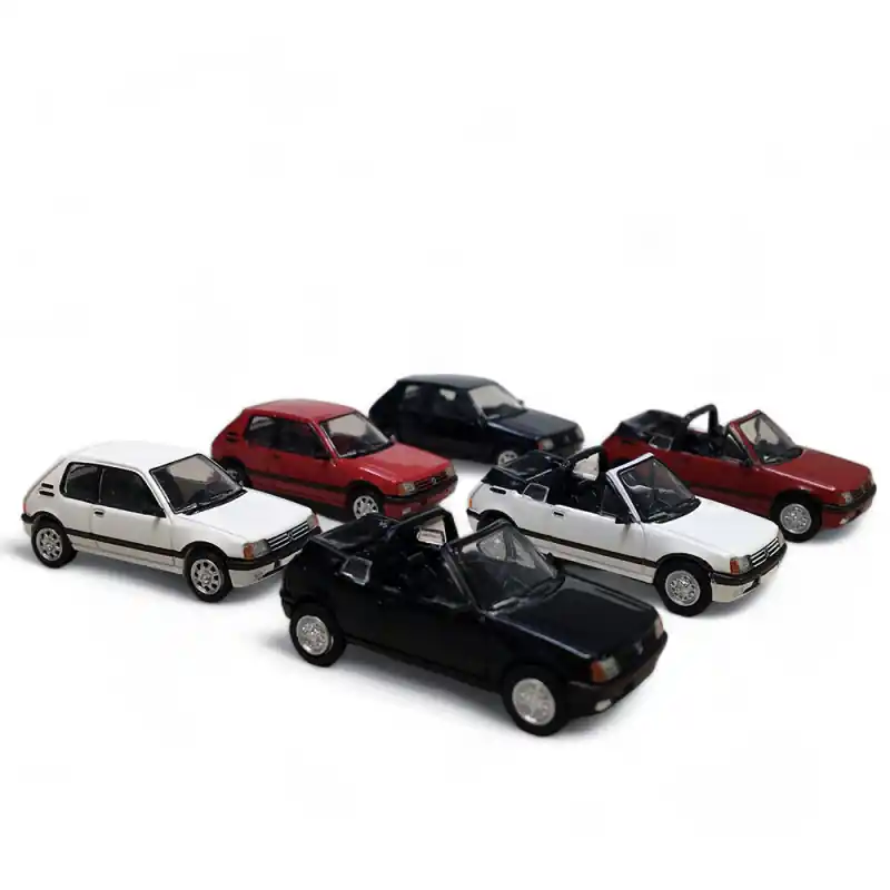 Coffret 3 Peugeot 205 berlines GTI et 3 cabriolets CTI - SAI 6310 - HO 1/87 Promotion Saisonnière
