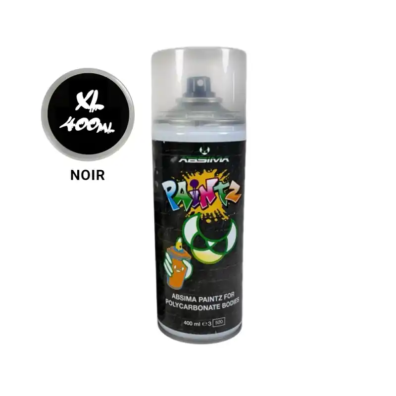 Petit Prix Peinture en spray pour Lexan 400ml - NOIR - ABSIMA 3500005XL