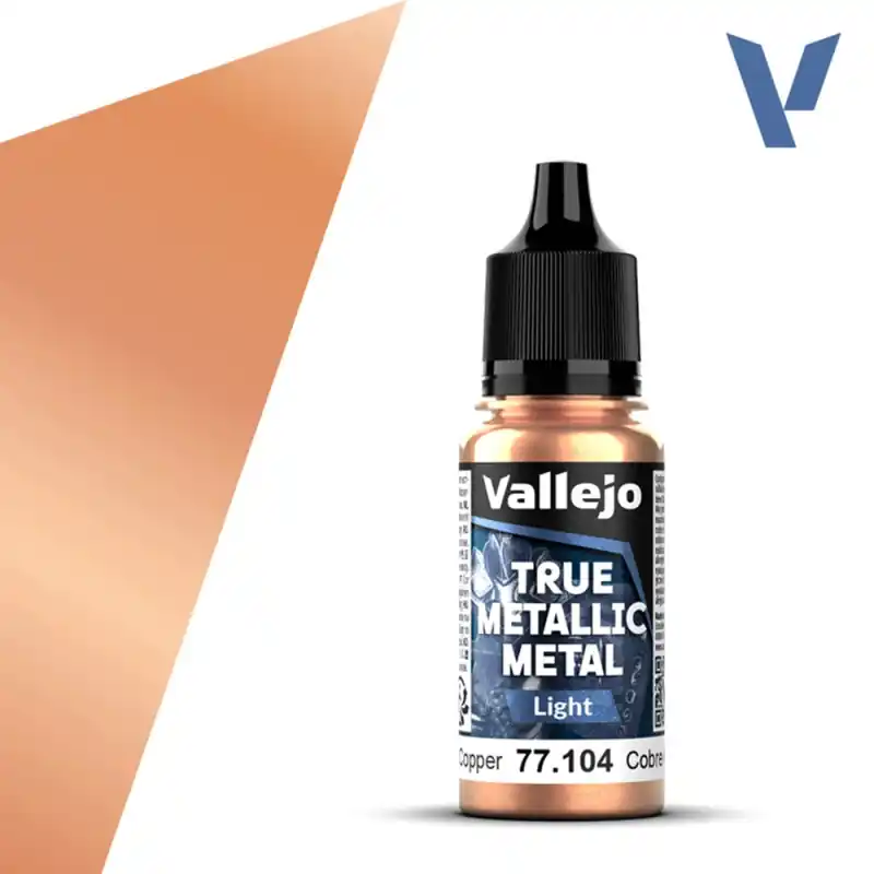 Cuivre Ancien N°4 - 18ml Light True Metallic Metal - VALLEJO 77.104 Nouvel Arrivage