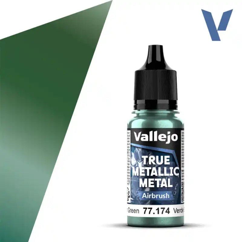 Vente Flash Vert Sombre N°74 - 18ml Airbrush True Metallic Metal - VALLEJO 77.174