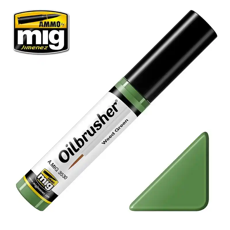 Peintures à l‘huile OILBRUSHER Vert "Mauvaises Herbes" mat 10 ml - AMMO 3530 Offre Limitée