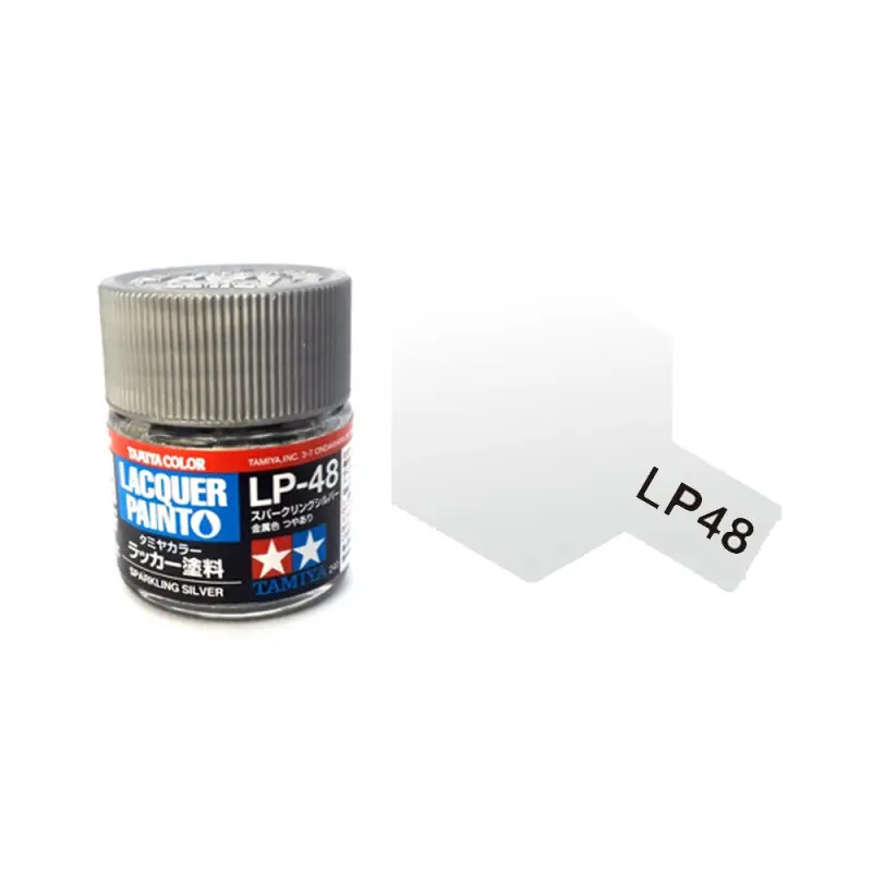 Argent Étincelant Brillant pot de 10ml - Lacquer Paint - TAMIYA LP48 Affaire À Saisir