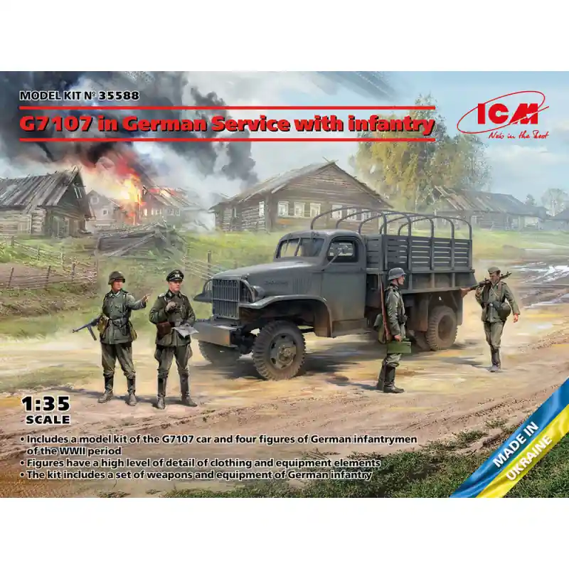 Camion G7107 + infanterie allemande + équipement - ICM 35588 - 1/35 Promotion