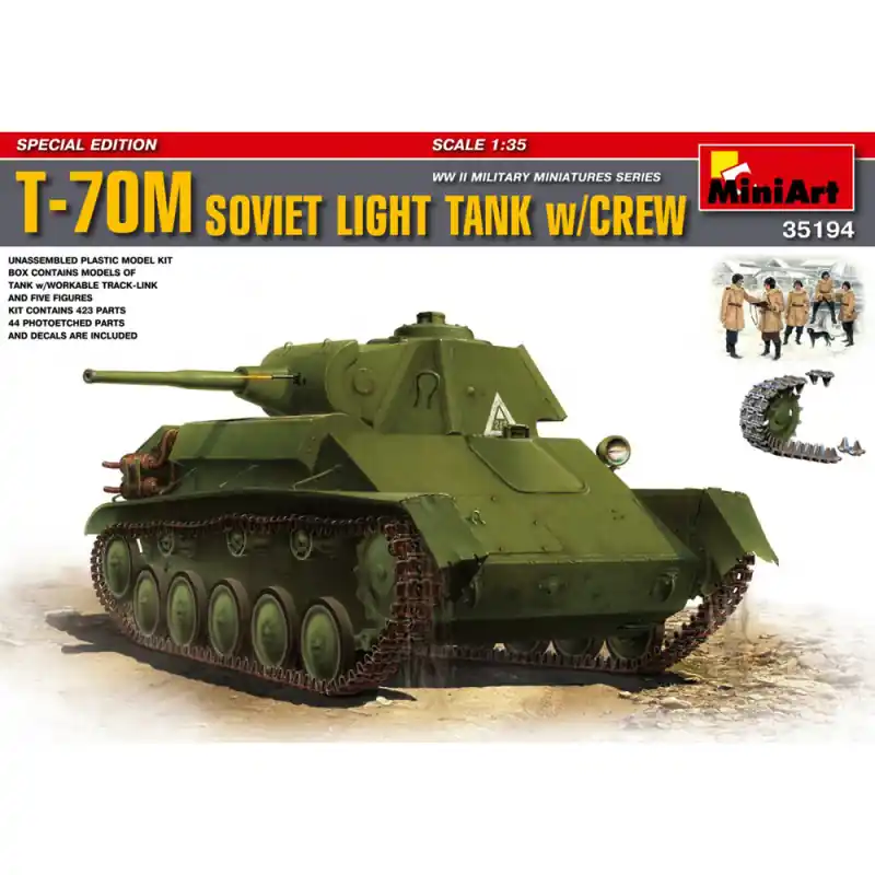 Char T70M Soviet Light Tank w/Crew (Char soviétique T-70M avec équipage) - Edition Spéciale - MINIART 35194 - 1/35 Acheter En Ligne