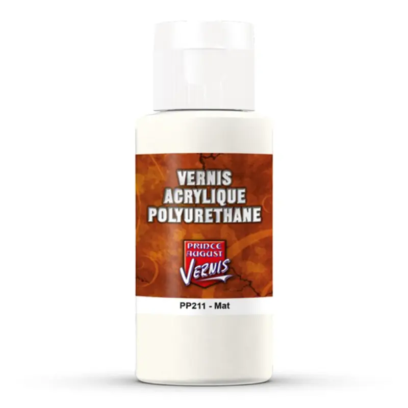 Base Acrylique Polyuréthane, Vernis Mat 60ml - PRINCE AUGUST PP211 Vente Directe