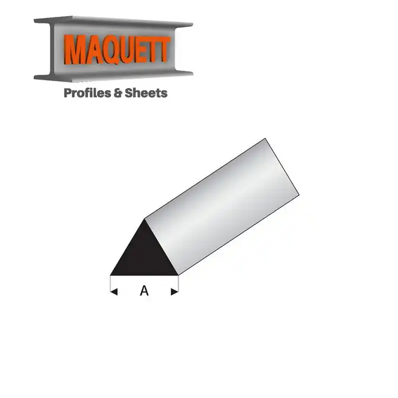 Profilés blanc super styrène triangle 60° 330 mm Maquett Must-Have