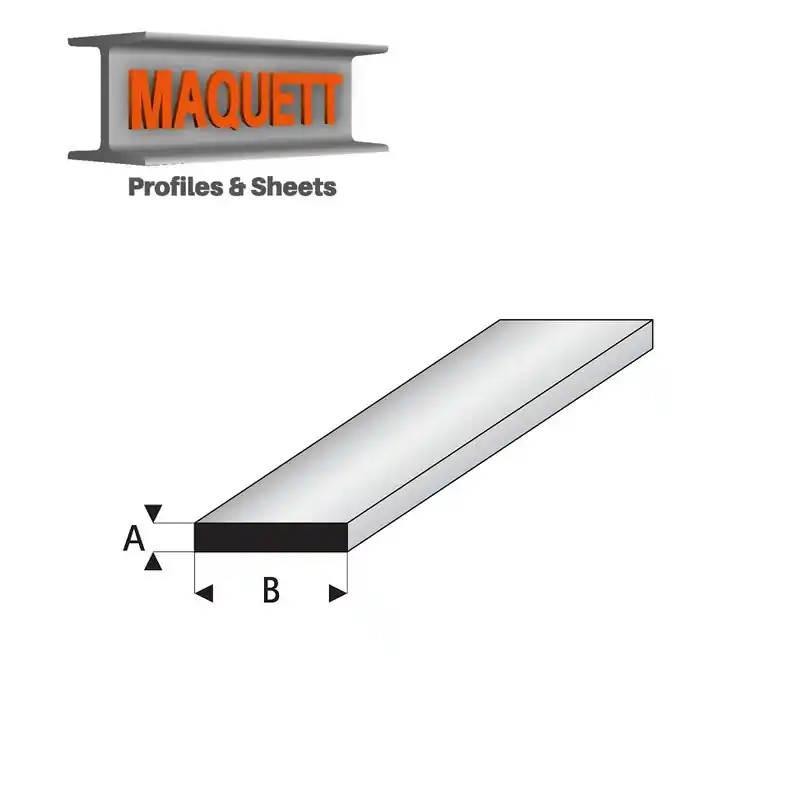 Profilés blanc super styrène bande 0,5 mm 330 mm Maquett Livraison Express