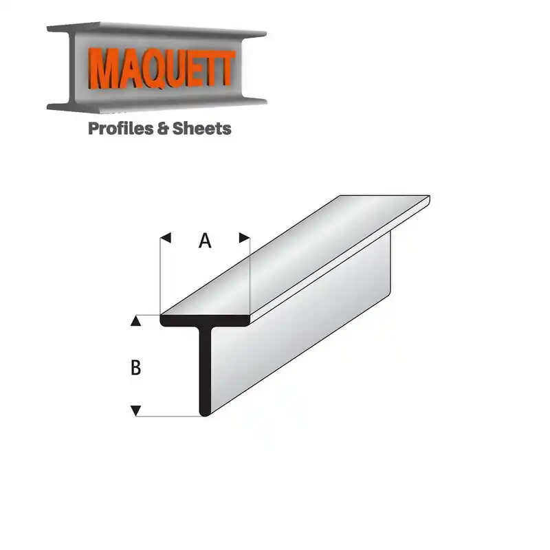 Must-Have Profilés blanc super styrène en T 330 mm Maquett