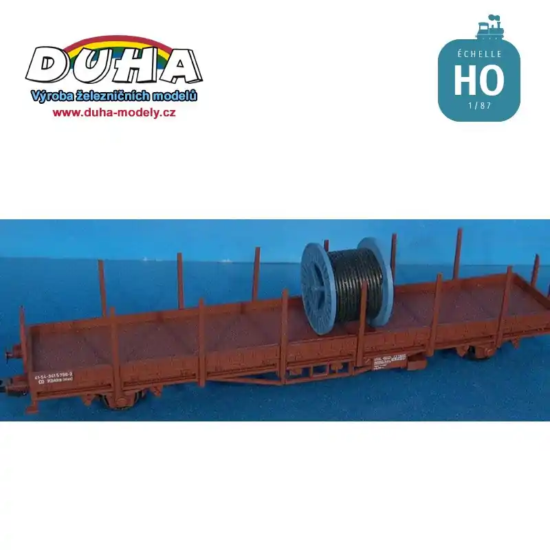 Touret de câble métal, bleu, neuf avec câble, D29 mm HO Duha 11363 Usine Directe