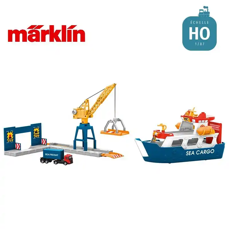Expédition Rapide Cargo et grue portuaire "my world" HO Märklin 72223