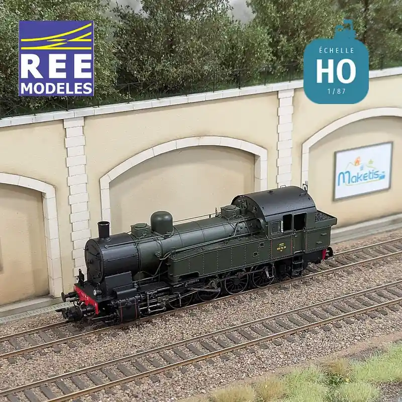 Usine Directe Locomotive Vapeur ExT16 Allemande 050 TA 28 SNCF EP III Digital son & fumée HO REE MBE-006