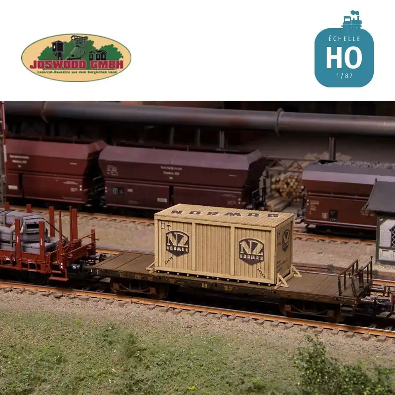 Prix Réduit Caisse en bois avec cadre "Normag" HO Joswood 40429