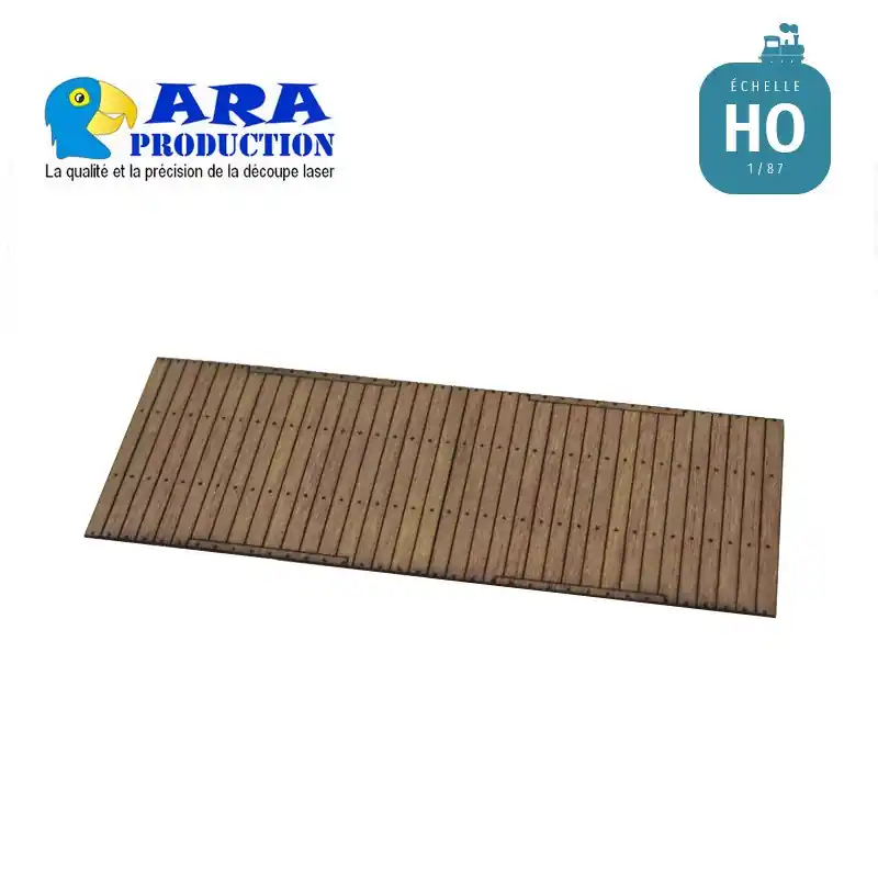 Promotion Saisonnière Plancher bois pour wagon tombereau OCEM 29 L ARA Production HO.PLA19508A