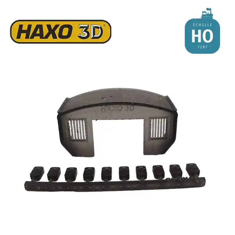 Abri tender 18m3 pour 140 C Jouef avec gouttières + 10 briquettes HO Haxo 3D 344031 Seulement Aujourd'hui