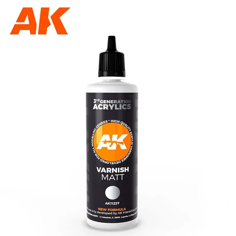 Vernis Mat 100ml nouvelle formule AK Interactive AK11237 Paiement Sécurisé