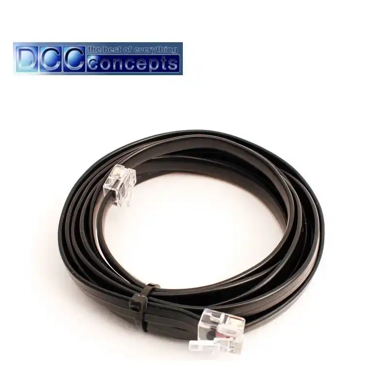 Solde Câble RJ12 type Loconet longueur 1m DCCconcepts DCD-RJ12.1m