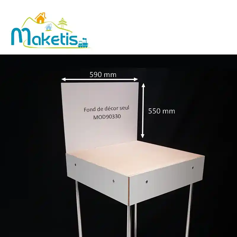 Fond de décor seul 590x550 mm MDF 3mm blanc Easy Module Maketis MOD90330 Promotion