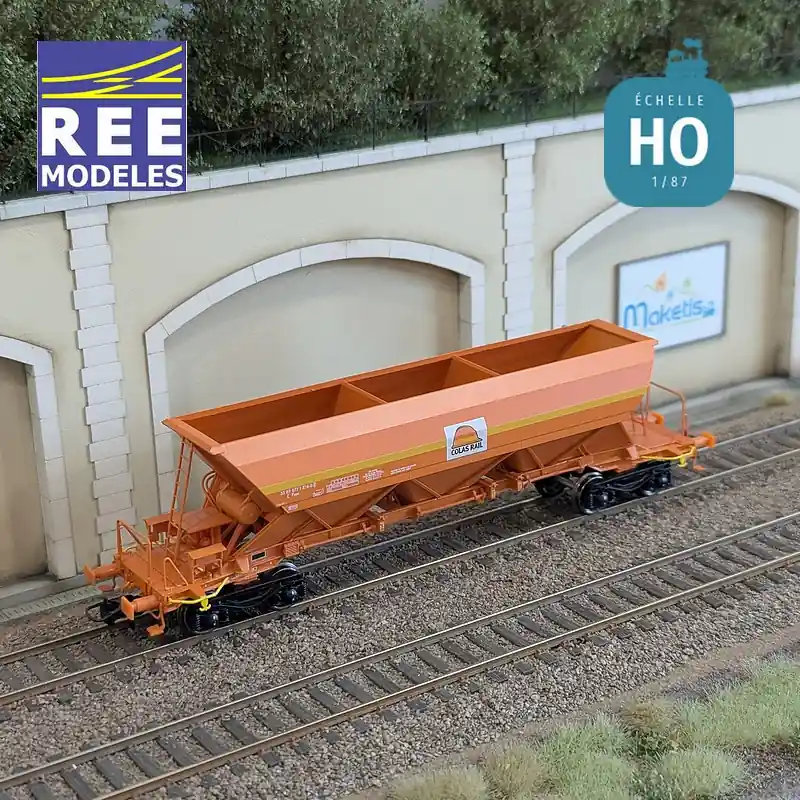 Pas Cher Wagon trémie type EX "COLAS RAIL" SNCF Ep VI HO REE WB-COLAS-2