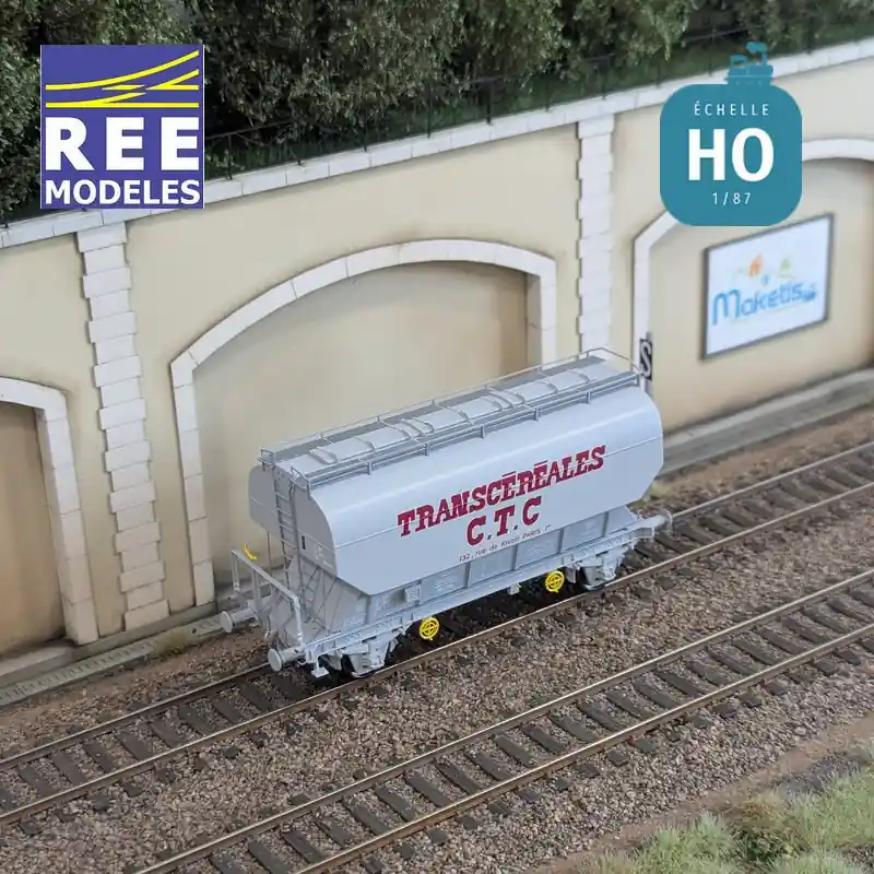 Wagon céréalier TRANSCEREALES CTC SNCF Ep IV-V HO REE WB-883 Marque