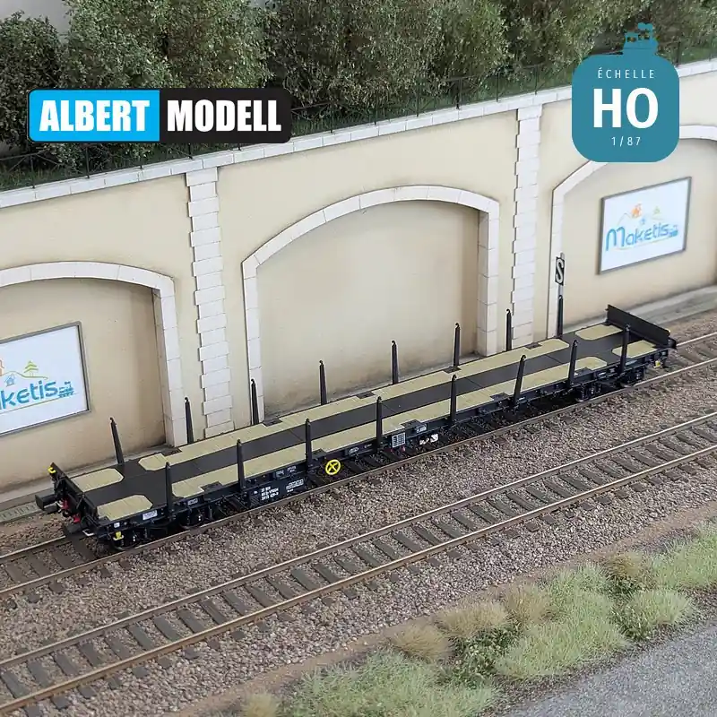Bon Marché Wagon plat Rs noir bogies Y25 soudés VTG CH Ep VI HO Albert Modell 391020