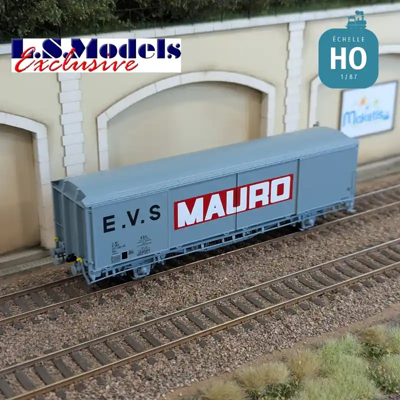 Commande En Gros Wagon couvert EVS type Hbis gris MAURO parois planes Ep IV-V HO LS Models 30692