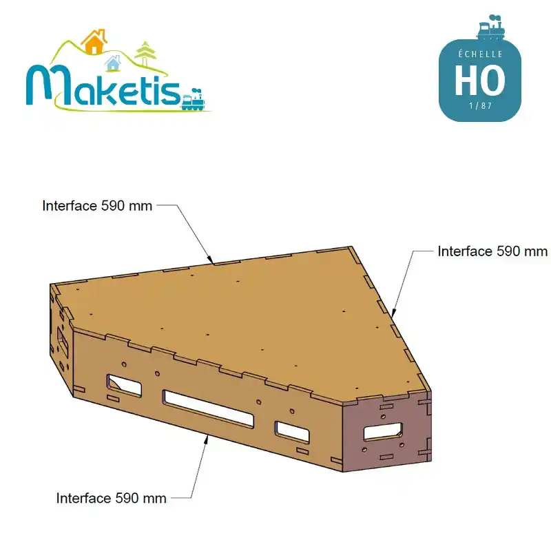 Commander Vite Easy Module Maketis angle 90° ou 45° 59x59 cm sans fond de décor MOD70000