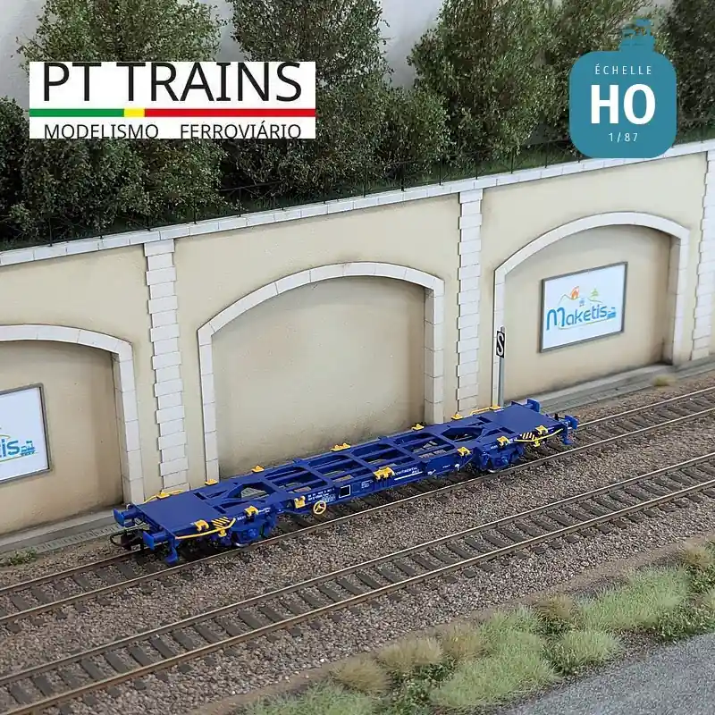 Wagon multimodal type Lgnss 45 CONTINENTAL RAIL Ep VI HO PT TRAINS 100150 Réduction